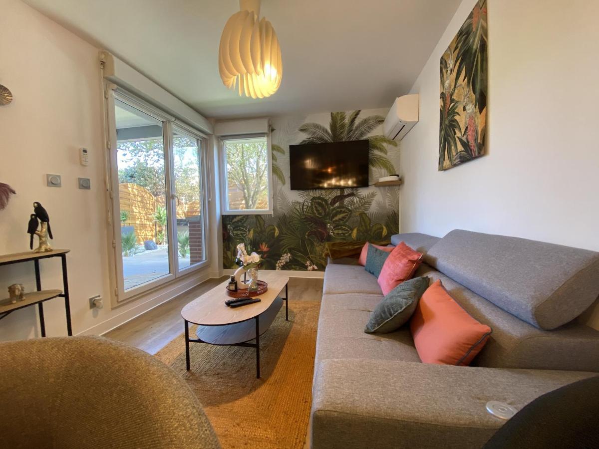 Appartement Le Jungle : T2 Avec Jardin Et Jacuzzi à Blagnac Extérieur photo